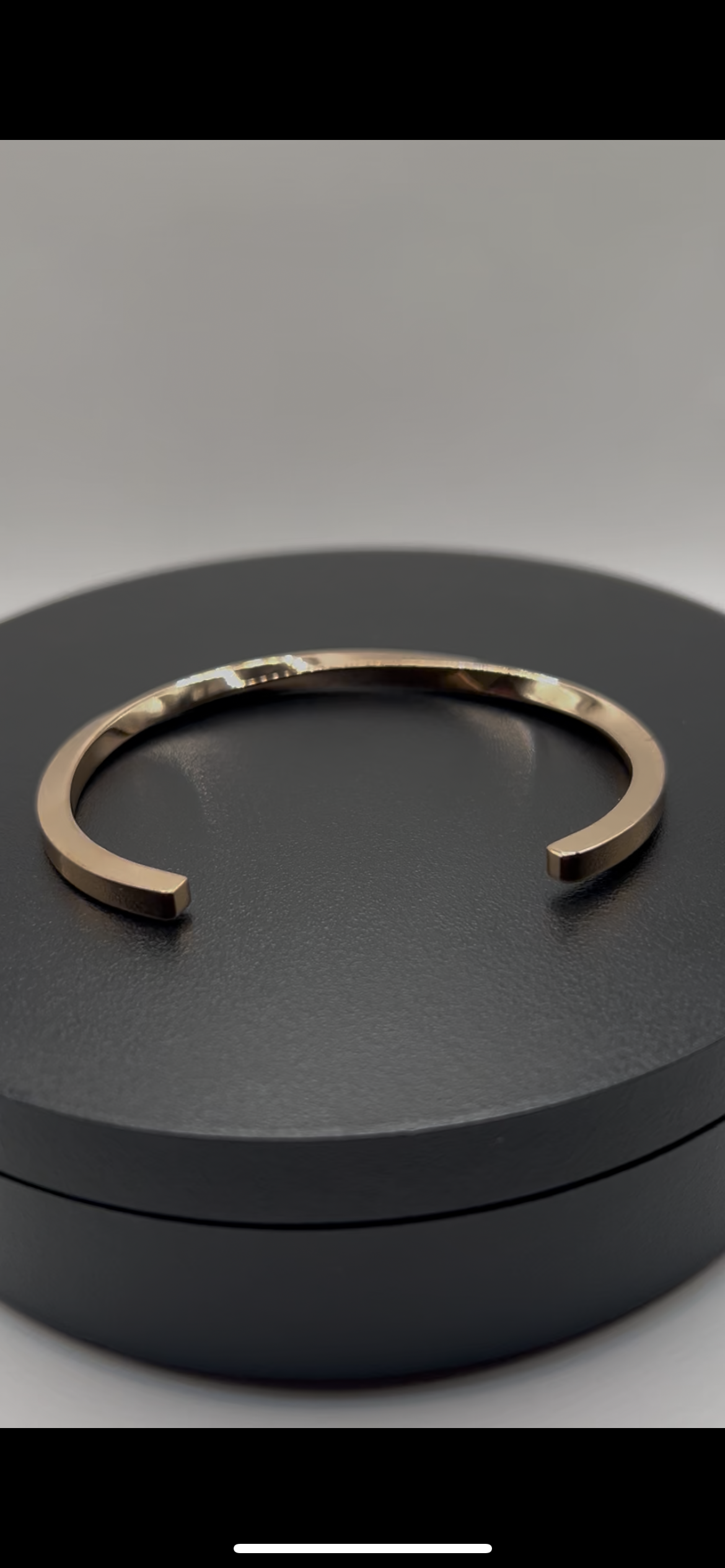 OUJ Stainless Steel Mobius Cuff Bracelet Rose Gold Bangle For Men 64 X 50MM